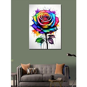 Kanvas Tablo Renkli Gül 100x140 cm