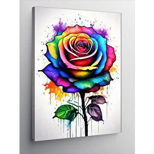 Kanvas Tablo Renkli Gül 70x100 cm