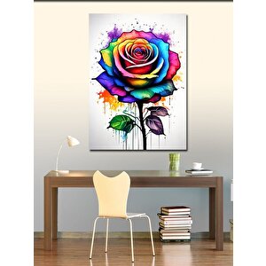 Kanvas Tablo Renkli Gül 70x100 cm