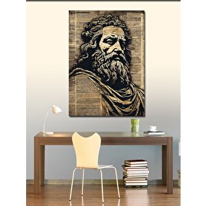 Kanvas Tablo Gazete Fon Zeus 70x100 cm