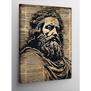 Kanvas Tablo Gazete Fon Zeus 50x70 cm