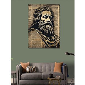 Kanvas Tablo Gazete Fon Zeus 50x70 cm