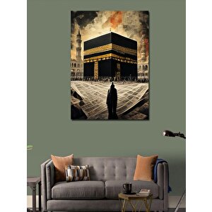 Kanvas Tablo Gazete Fon Kabe 50x70 cm