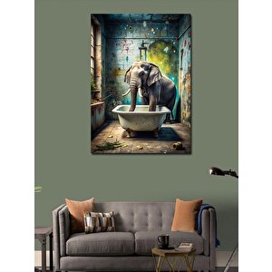 Kanvas Tablo Fil Ve Küvet 70x100 cm