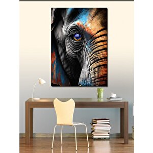 Kanvas Tablo Mavi Gözlü Asil Fil 100x140 cm