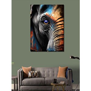 Kanvas Tablo Mavi Gözlü Asil Fil 50x70 cm