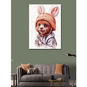 Kanvas Tablo Bere Takan Yavru Ayı 50x70 cm