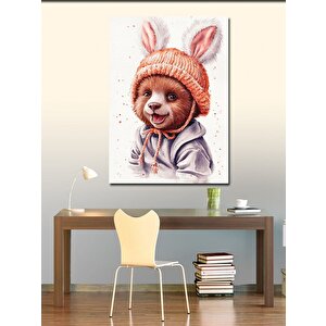 Kanvas Tablo Bere Takan Yavru Ayı 50x70 cm