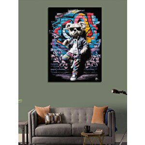 Kanvas Tablo Güneş Gözlüklü Ayı 100x140 cm