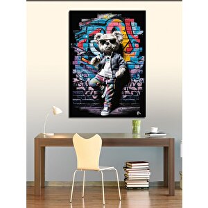 Kanvas Tablo Güneş Gözlüklü Ayı 100x140 cm