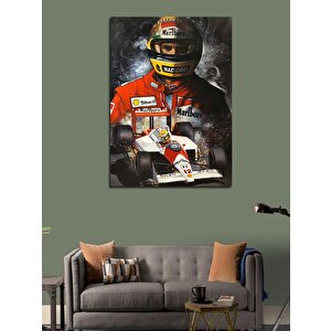 Kanvas Tablo Formula F1 Ayrton Senna 50x70 cm