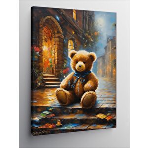 Kanvas Tablo Oyuncak Ayı Pastel 70x100 cm