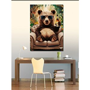 Kanvas Tablo Gözlüklü Ayı 70x100 cm