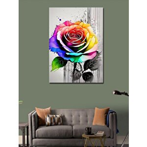 Kanvas Tablo Renkli Gül 50x70 cm