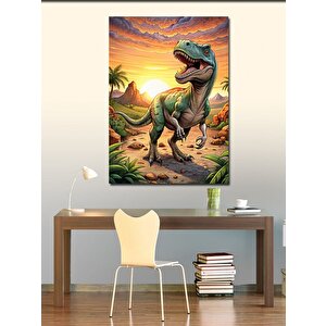 Kanvas Tablo Gün Batımı Ve Trex 50x70 cm