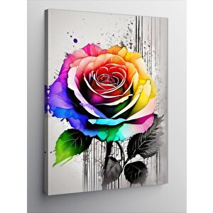 Kanvas Tablo Renkli Gül 100x140 cm