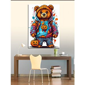 Kanvas Tablo Kapşonlu Ayı 70x100 cm