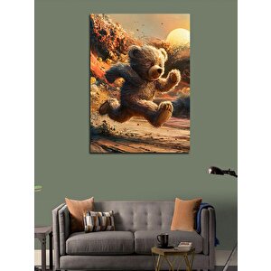 Kanvas Tablo Koşan Ayı 70x100 cm