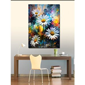 Kanvas Tablo Papatyalar Ve Boyalar 70x100 cm