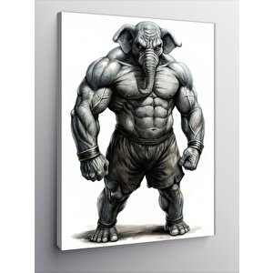 Kanvas Tablo Vücut Çalışan Fil 70x100 cm