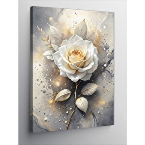 Kanvas Tablo Beyaz Gül 50x70 cm