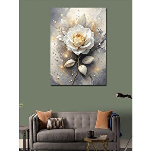 Kanvas Tablo Beyaz Gül 50x70 cm