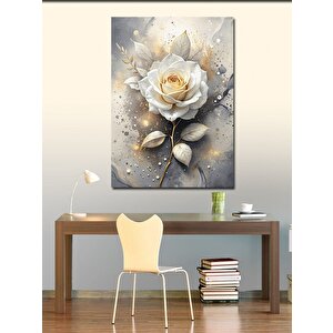 Kanvas Tablo Beyaz Gül 50x70 cm