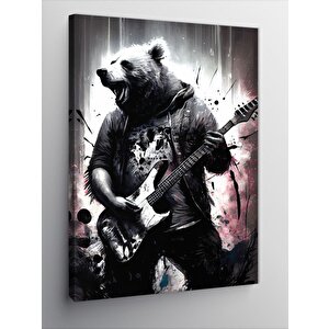 Kanvas Tablo Gitar Çalan Ayı 50x70 cm
