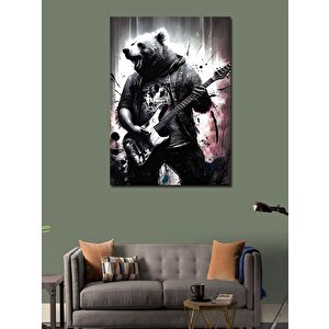 Kanvas Tablo Gitar Çalan Ayı 50x70 cm