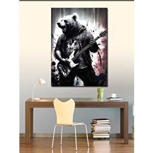 Kanvas Tablo Gitar Çalan Ayı 50x70 cm