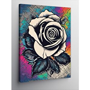 Kanvas Tablo Beyaz Gül 50x70 cm