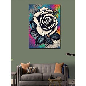 Kanvas Tablo Beyaz Gül 50x70 cm