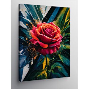 Kanvas Tablo Kırmızı Gül 100x140 cm