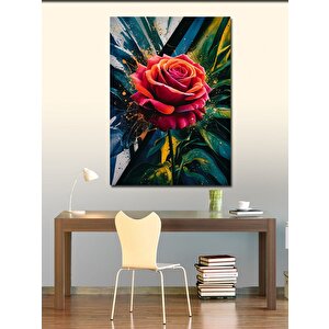 Kanvas Tablo Kırmızı Gül 100x140 cm