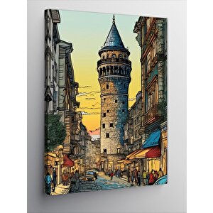 Kanvas Tablo Tarihi Galata Kulesi 70x100 cm