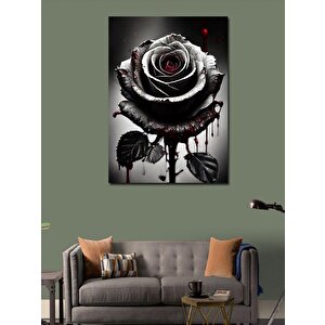 Kanvas Tablo Kanayan Siyah Gül 70x100 cm