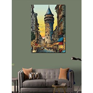 Kanvas Tablo Tarihi Galata Kulesi 100x140 cm