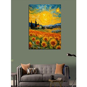 Kanvas Tablo Van Gogh Tarzı Ayçiçekleri 50x70 cm
