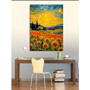 Kanvas Tablo Van Gogh Tarzı Ayçiçekleri 50x70 cm