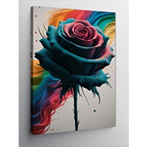 Kanvas Tablo Renkli Gül 50x70 cm