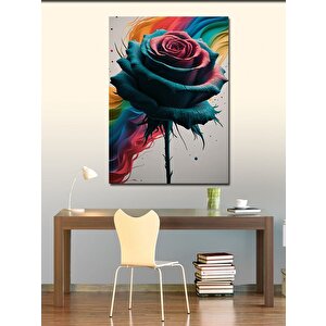 Kanvas Tablo Renkli Gül 50x70 cm
