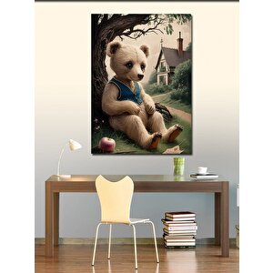 Kanvas Tablo Ağaçta Dinlenen Kahverengi Ayı 100x140 cm