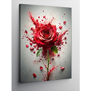 Kanvas Tablo Kırmızı Gül 70x100 cm
