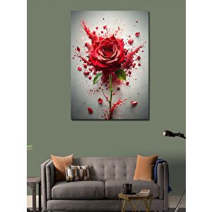 Kanvas Tablo Kırmızı Gül 70x100 cm