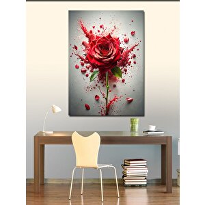 Kanvas Tablo Kırmızı Gül 70x100 cm