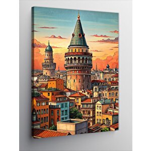 Kanvas Tablo Galata Kulesi 100x140 cm