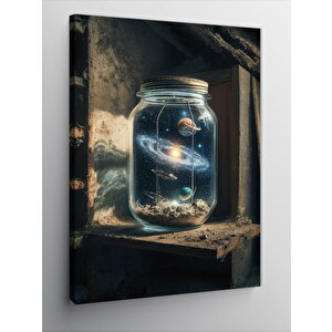 Kanvas Tablo Şişe İçinde Galaxy 100x140 cm