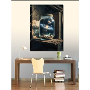 Kanvas Tablo Şişe İçinde Galaxy 100x140 cm