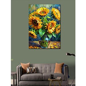 Kanvas Tablo Sarı Ayçiçekleri 100x140 cm
