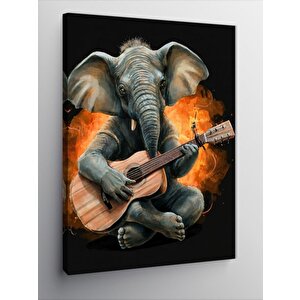 Kanvas Tablo Fil Ve Gitar Dinletisi 70x100 cm